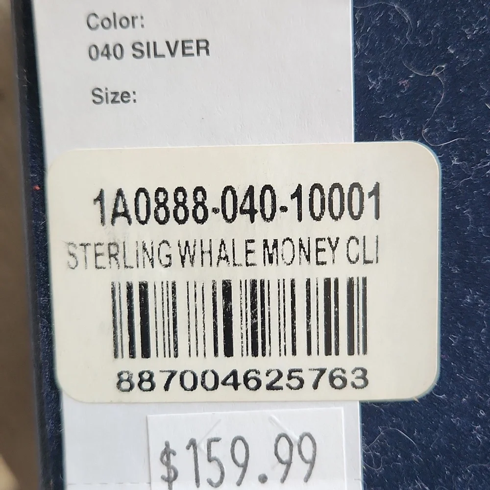 Vineyard Vines Sterling Whale Money Clip